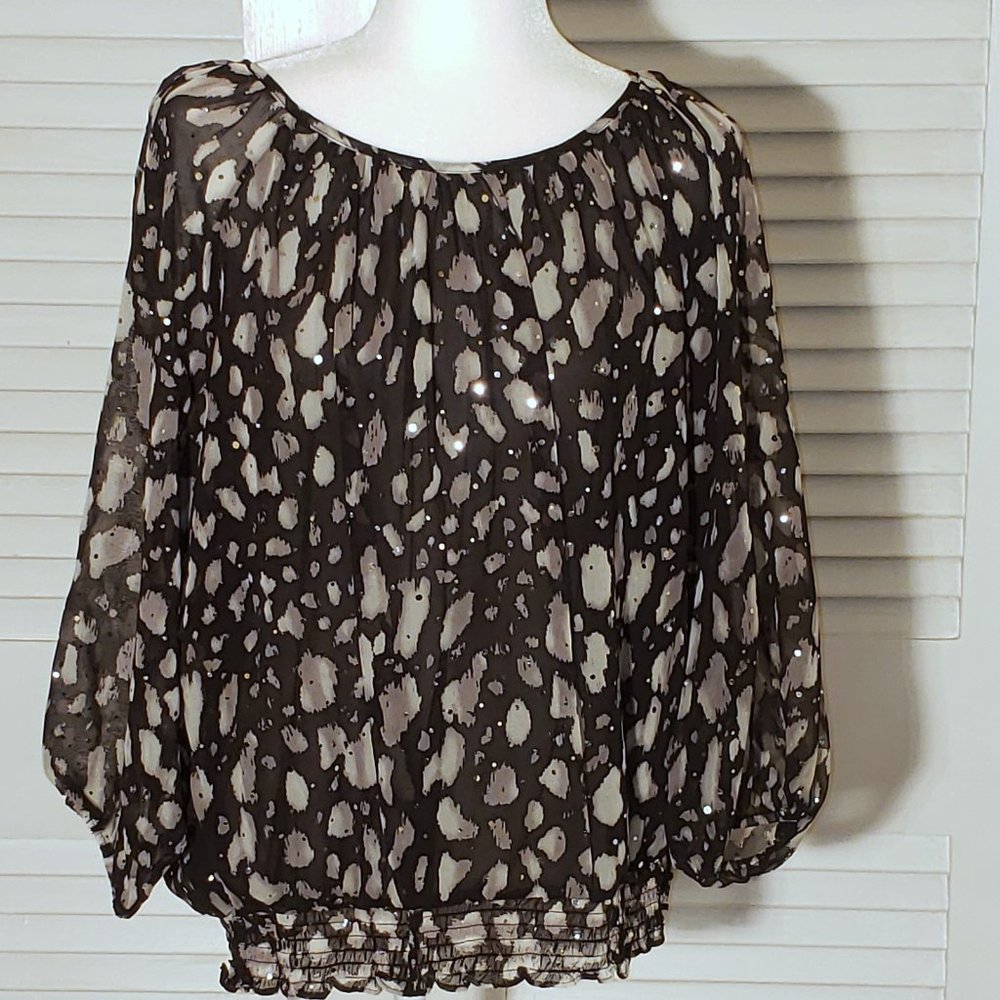 Cathy Daniels black and white patterned with Tiny Silver Glitz & Bits 2X